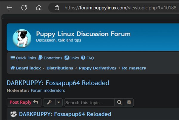 Puppy Linux Forum